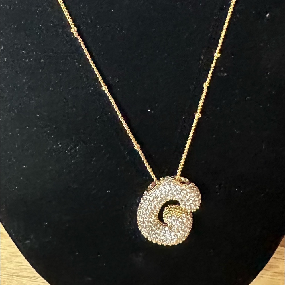 Gold and Silver Crystal Pendant Necklace